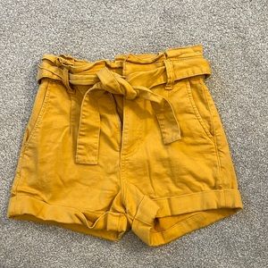 Express shortie extreme high rise shorts